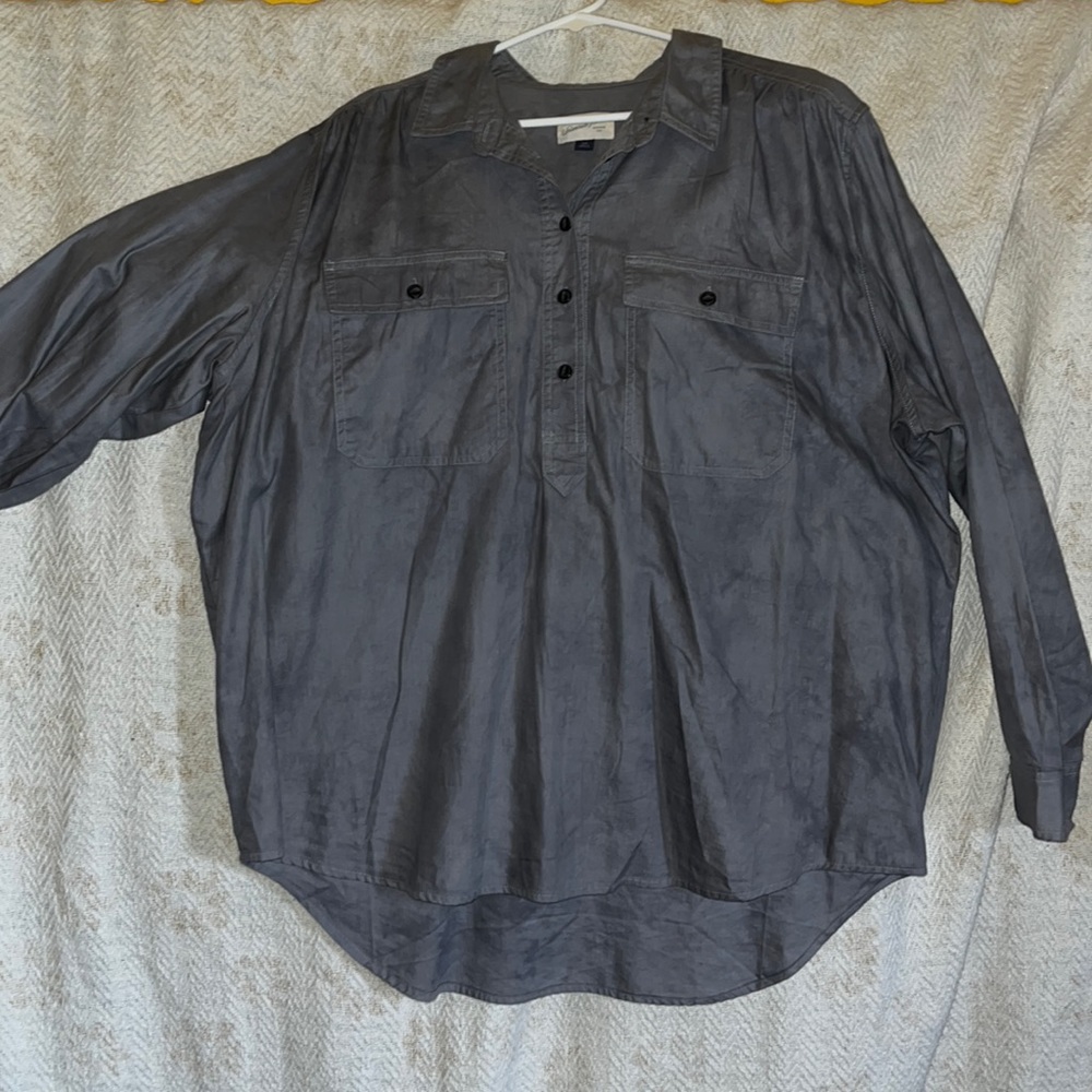 XXL 1/4 Gray Button Down